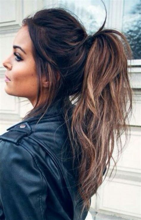 Balayage Messy Ponytail Gorgeoushair Messy High Ponytails High