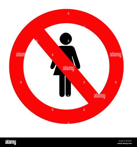 No Women Sign Isolated Over White Background Stock Photo Alamy