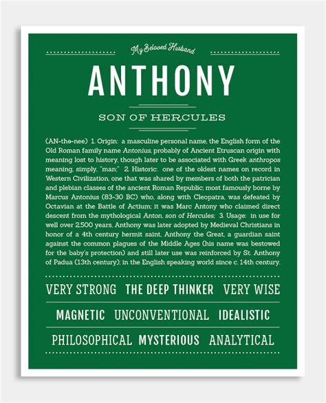 Name Meaning For Anthony Good Business Names