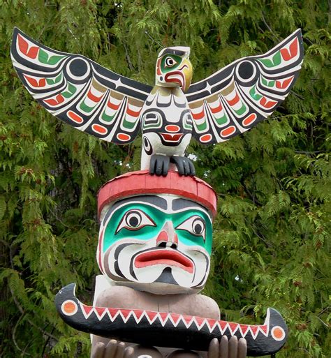 Totem Pole In Stanley Park Vancouver British Columbia Sea Turtle
