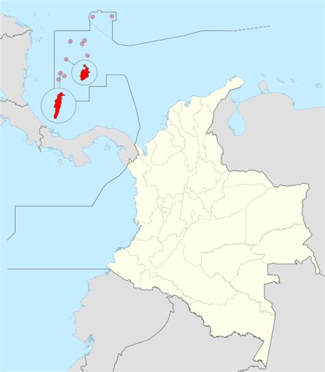 Map Of San Andres And Providencia Islands Colombia San Andres Colombia Map
