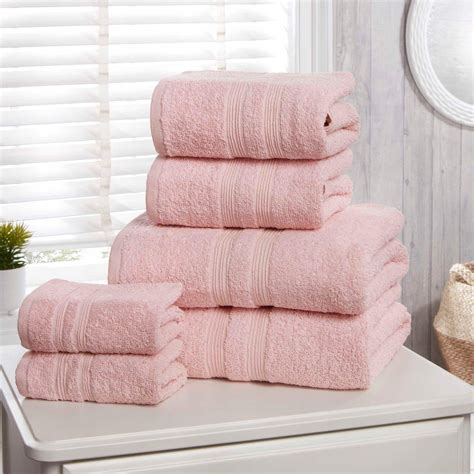Camden Blush Pink 6 Piece Towel Bale Set Ideal Textiles