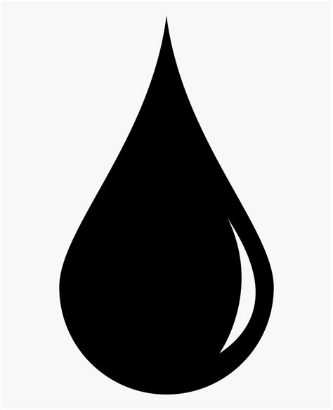 Liquid Droplet With White Detail Black Cartoon Water Drop Hd Png