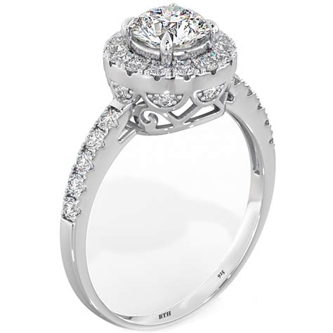 925 Sterling Silver Stunning Round Cut Simulated Diamond Luxury Wedding