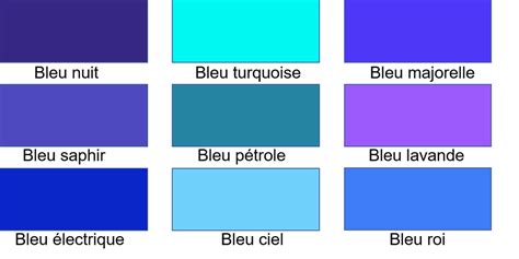 Types De Couleur Bleue Significationsfr