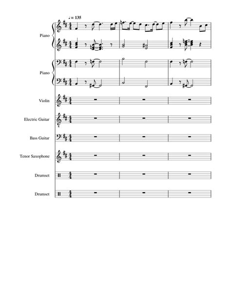 giornos theme      part  wit   realistic instruments sheet