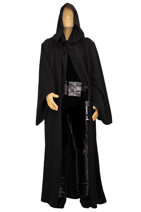 Jedi Sith Lord Wizard Costume Cloak Adult Black By Skirtstar