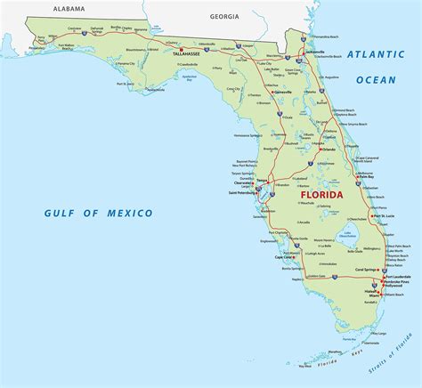 Political Map Of Florida Large Printable Florida Political Map