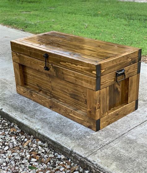 Large Hope Chest Handmade Wooden Chest Coffee Table Etsy