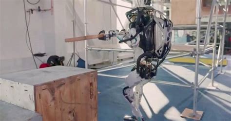 Humanoid Robot Picks Up Objects And Performs 540 Degree Flip Cbs News