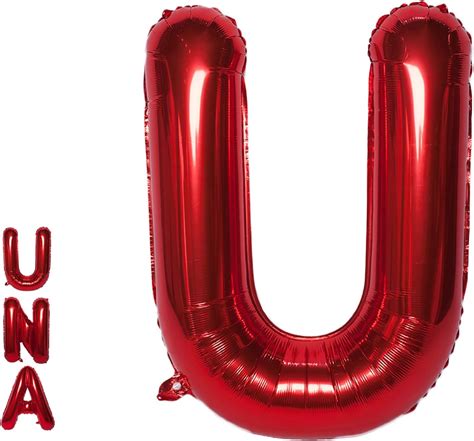 40 Inch Big Letter Alphabet Balloons Red Foil Mylar Balloons For