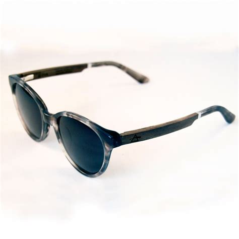 Alexa Handcrafted Sunglasses White Tortoise Acetate And Ebony Etsy