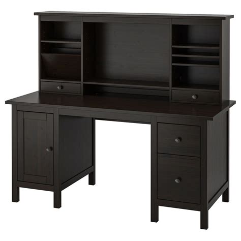 Maybe you would like to learn more about one of these? HEMNES Desk with add-on unit, black-brown, 61x53 7/8 ...