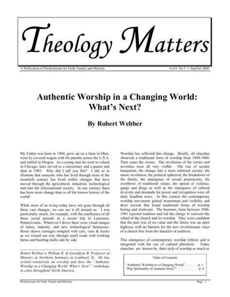 Sep Oct 2000 Theology Matters