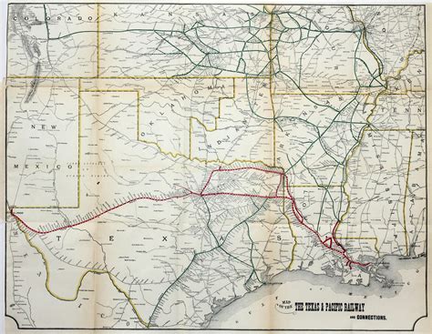 1905 The Texas And Pacific Railway Railway Pacific Old Maps