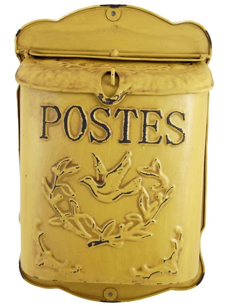 Pour recevoir vos lettres et colis, optez pour une boîte aux lettres aux bonnes dimensions. Boite aux lettres jaune antique Postes | Boîte aux lettres ...