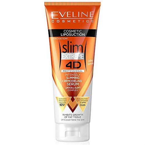 eveline slim extreme 4d liposuction body serum firming body lotion for women and men and body