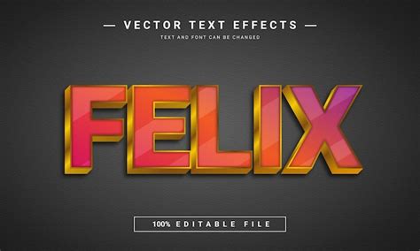 Premium Vector Felix Text Effect