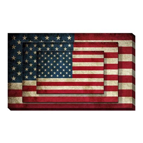 Shop American Flag Canvas Print Wall Art Free Shipping Today