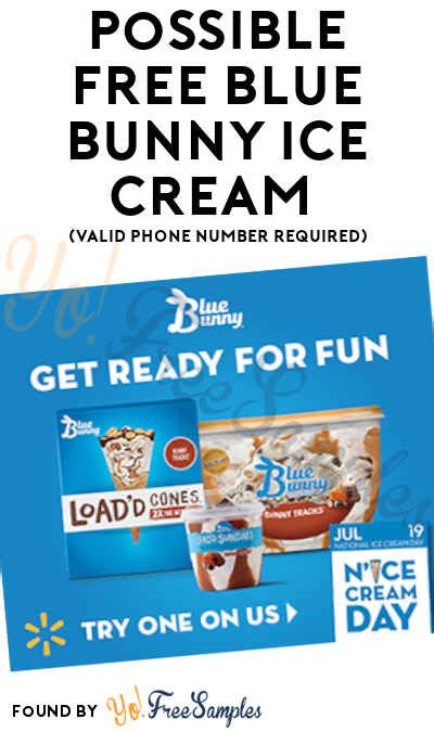Your message matters to your customers. FREE Blue Bunny Ice Cream From Sampler (Valid Phone Number ...