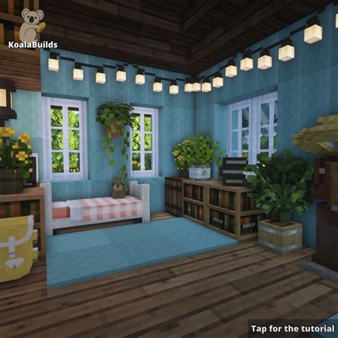 Minecraft Aesthetic Cute Bedroom Made By Koalabuilds Easy Minecraft