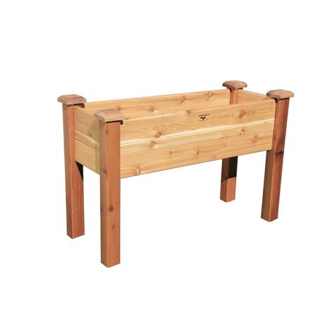 Gronomics 48 In X 18 In Safe Finish Cedar Planter Box Pb 18 48s The