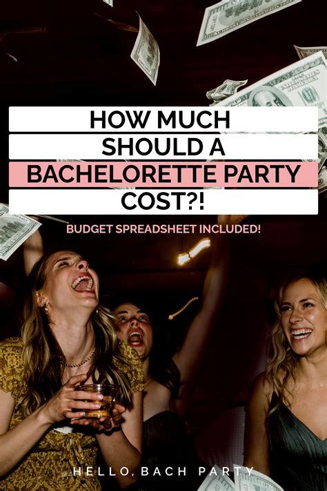 How Much Should A Bachelorette Party Cost 2023 Budget Spreadsheet