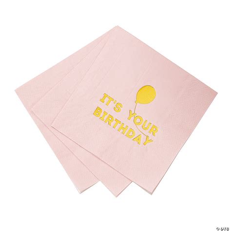 Its Your Birthday Pink Luncheon Napkins Discontinued