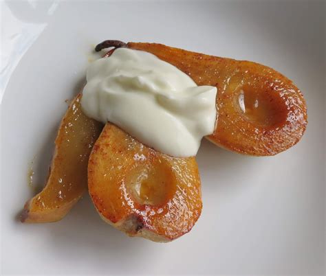 Roasted Pears With Honey Cinnamon And Cardamom