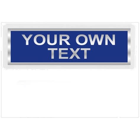 Your Own Text Reflective Badge Back Only Bk Safetywear