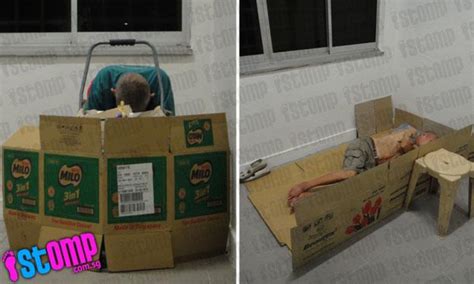2 Senior Citizens Sleep In Cardboard Boxes At North Bridge Rd Void Deck The Asian Commercial