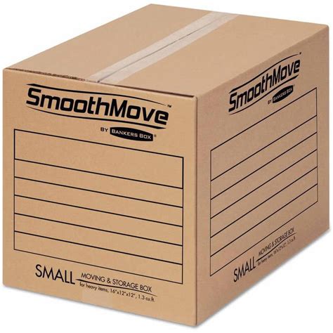 Bankers Box Smoothmove Basic Moving Boxes Small Kraft Black 25