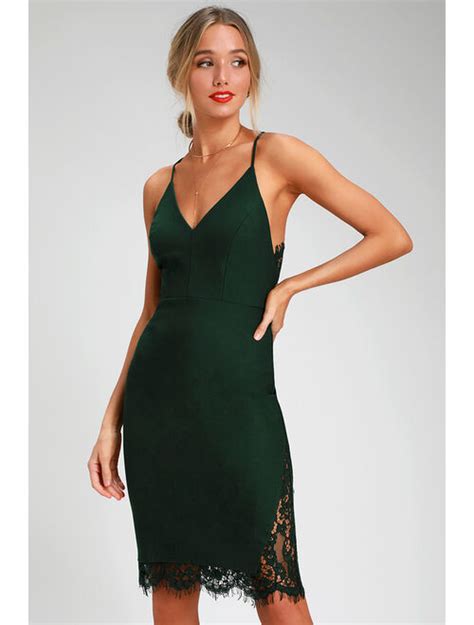 buy lulus only want you forest green lace bodycon midi dress online topofstyle