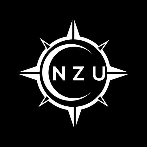 Nzu Abstract Monogram Shield Logo Design On Black Background Nzu