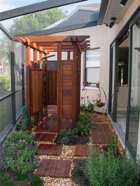 70 Outdoor Shower Ideas 26 Backyard Outdoor Bathrooms Tropical Patio