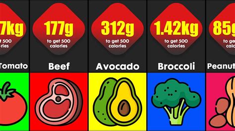 What 500 Calories Really Looks Like In Different Foods Calorie