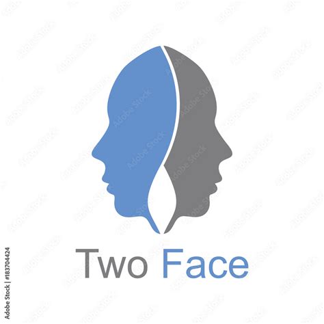 Two Face Logo Vector Template Design Stock Vector Adobe Stock