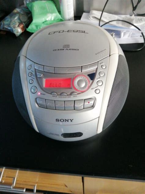 Sony Cfd E L Cd Radio Cassette Recorder Tape Player Boombox For Sale Online Ebay