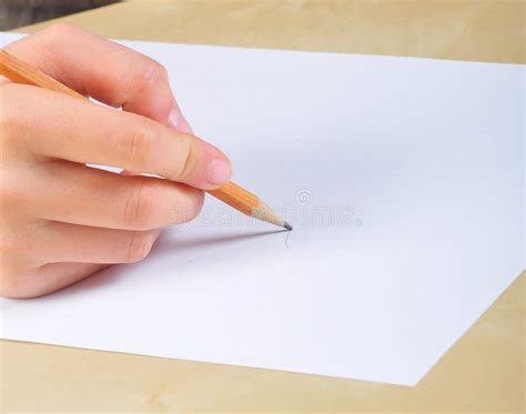 Hand Write On A Blank Paper Stock Image Image Of Note Sheet 24866323