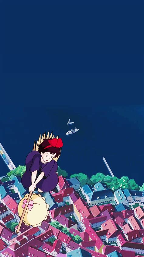 Kikis Delivery Service Phone Background Studio Ghibli Photo