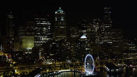 5k Stock Footage Aerial Video Flying Over Russell Investments Center