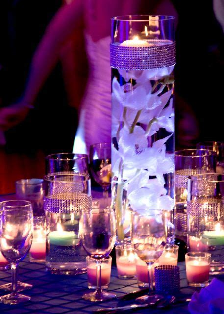 Tiffany Blue Wedding Photos Submerged Orchid Centerpiece Wedding Centerpieces Water Centerpieces