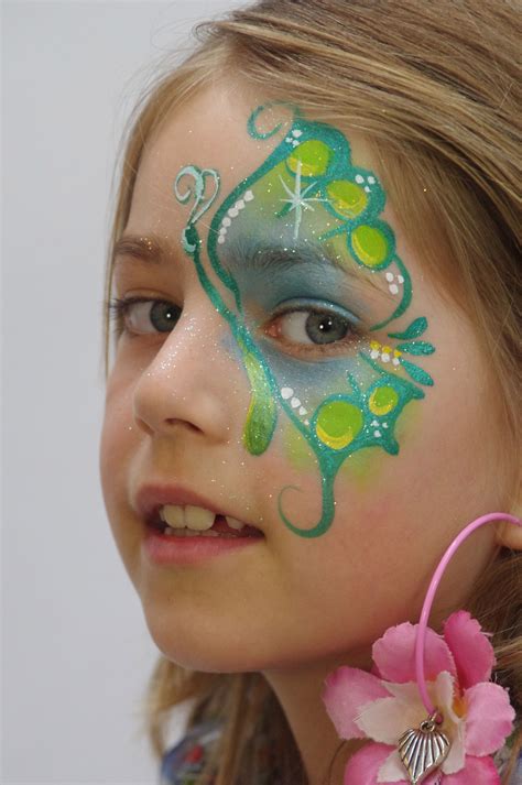Face Paint Butterfly Groene Vlinder Door Annemiek Schminkenisleuk