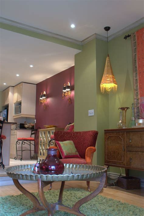 The perimeter cabinets have a cream(base color) and with a hint of glaze this finish offers better concealment against wear. Plum Purple and Sage Green combination in a Jane Hall ...