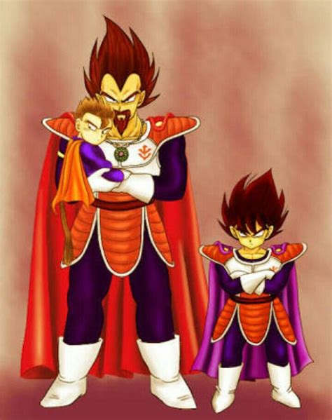 Rey Vegeta And His Sons Vegeta And Tarble Dragon Ball Z Dragon Ball Image Dragon Ball Super