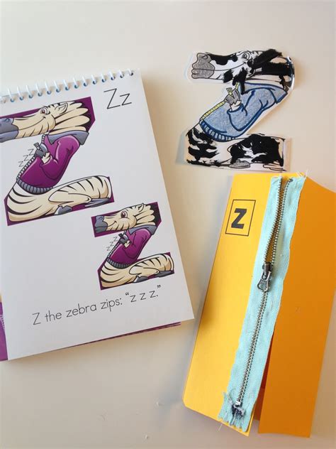 Amazing Action Alphabet Learning Letter Z With A Real Zipper