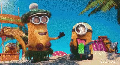 Minions Beach GIF Summer Minions Beach Discover And Share GIFs