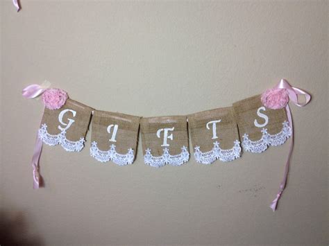 Love Burlap Lace Banner Wedding Decor Bridal Shower T Etsy