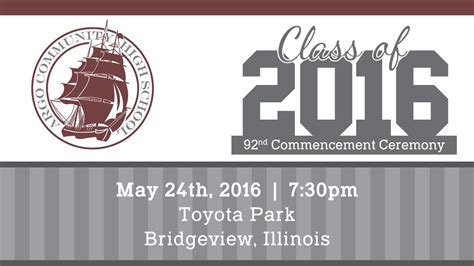 Argo Community High School Commencement Ceremony Class Of 2016 Youtube