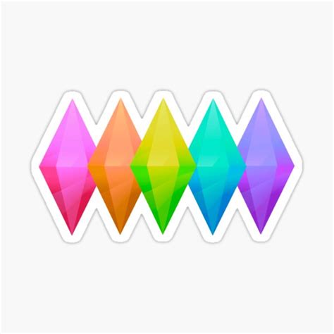 Sims Rainbow Diamonds Sticker For Sale By Jackiekenney Redbubble